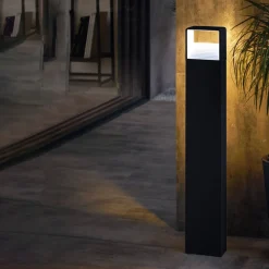 EGLO Gadebelysning > LED-gadelampe Doninni 1, antracit, højde 80 cm