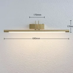 Lindby Gang|Pendellamper > LED-gallerilampe Mailine med kontakt, messing