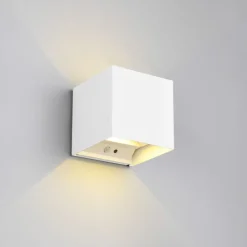 Reality Leuchten Væglampe Med Sensor > LED genopladelig udendørs væglampe Talent, hvid, bredde 10 cm, sensor