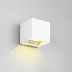 Reality Leuchten Væglampe Med Sensor > LED genopladelig udendørs væglampe Talent, hvid, bredde 10 cm, sensor
