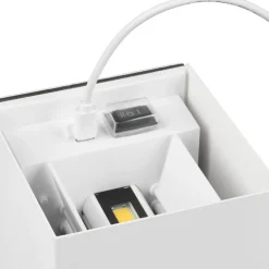 Reality Leuchten Væglampe Med Sensor > LED genopladelig udendørs væglampe Talent, hvid, bredde 10 cm, sensor