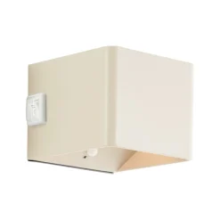 Væglampe Med Sensor ^ Brilliant LED genopladelig udendørs væglampe Iseo, beige, bredde 10 cm, sensor