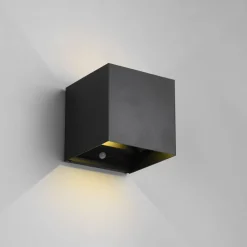 Reality Leuchten Væglampe Med Sensor > LED genopladelig udendørs væglampe Talent, sort, bredde 10 cm Sensor
