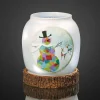 Hellum Julepynt > LED-glasvase-snemand, batteridrevet