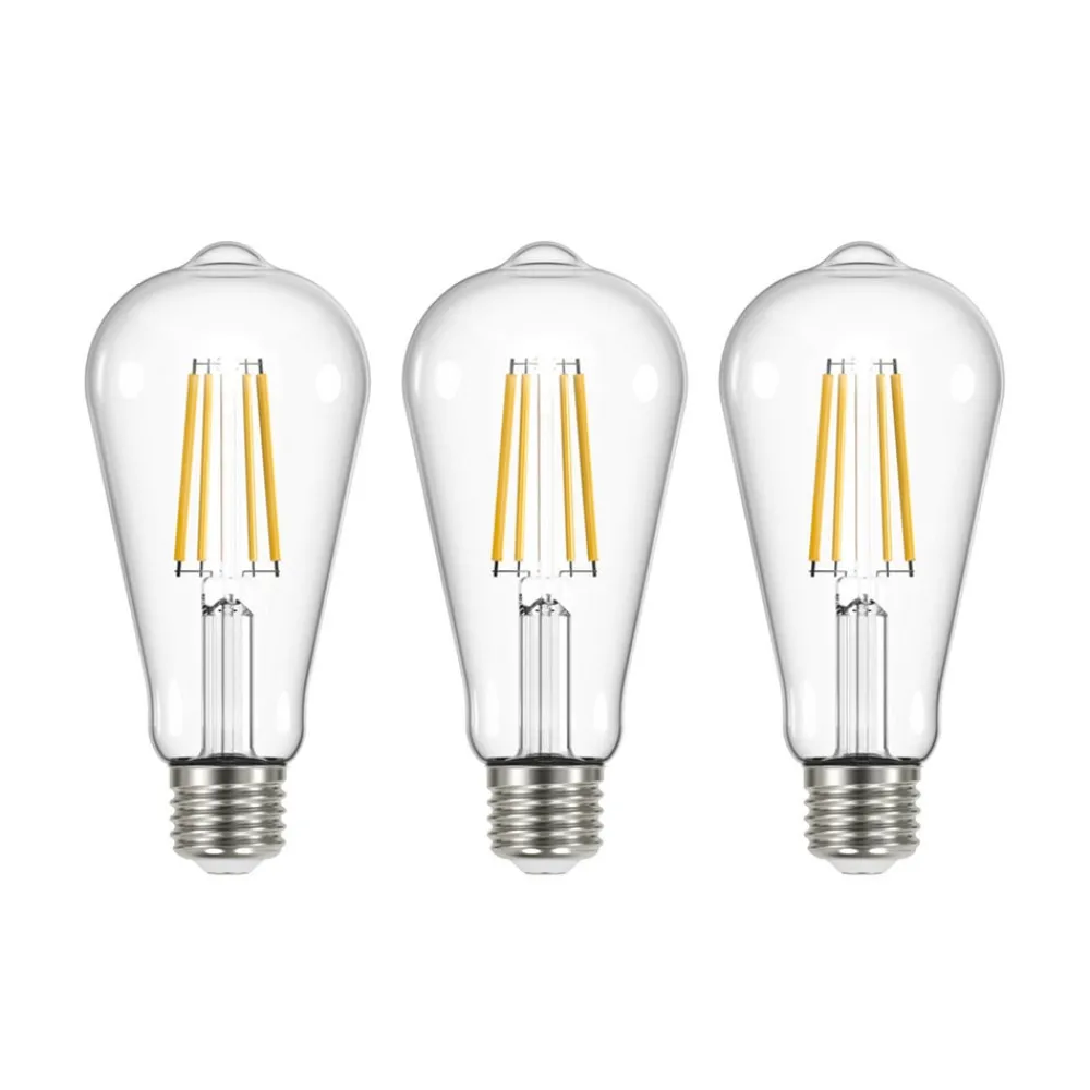 Filament Pære ^ Arcchio LED glødepære klar E27 3,8W 3000K 806lm sæt med 3 stk