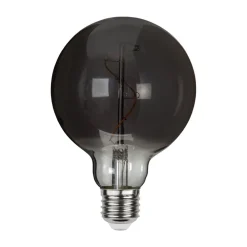 STAR TRADING Filament Pære > LED globe G95 filament optic E27 3W 1800K røget glas