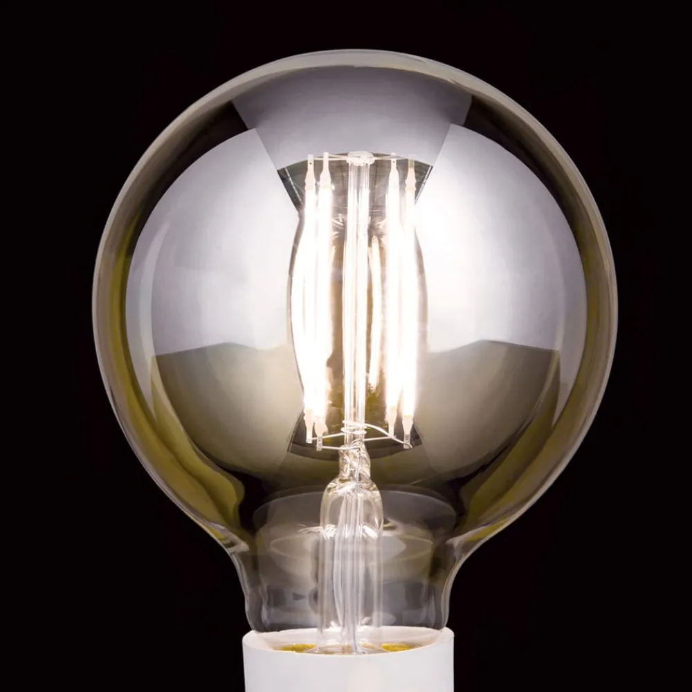 ORION Dæmpbar Led-Pære|Led Pærer > LED-globepære E27 G95 6 W ravgul 2.200 K, dæmpes
