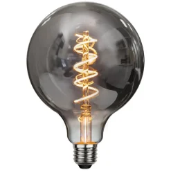 STAR TRADING Dæmpbar Led-Pære|Filament Pære > LED-globepære E27 2 W G125 Decoled Spiral Smoke