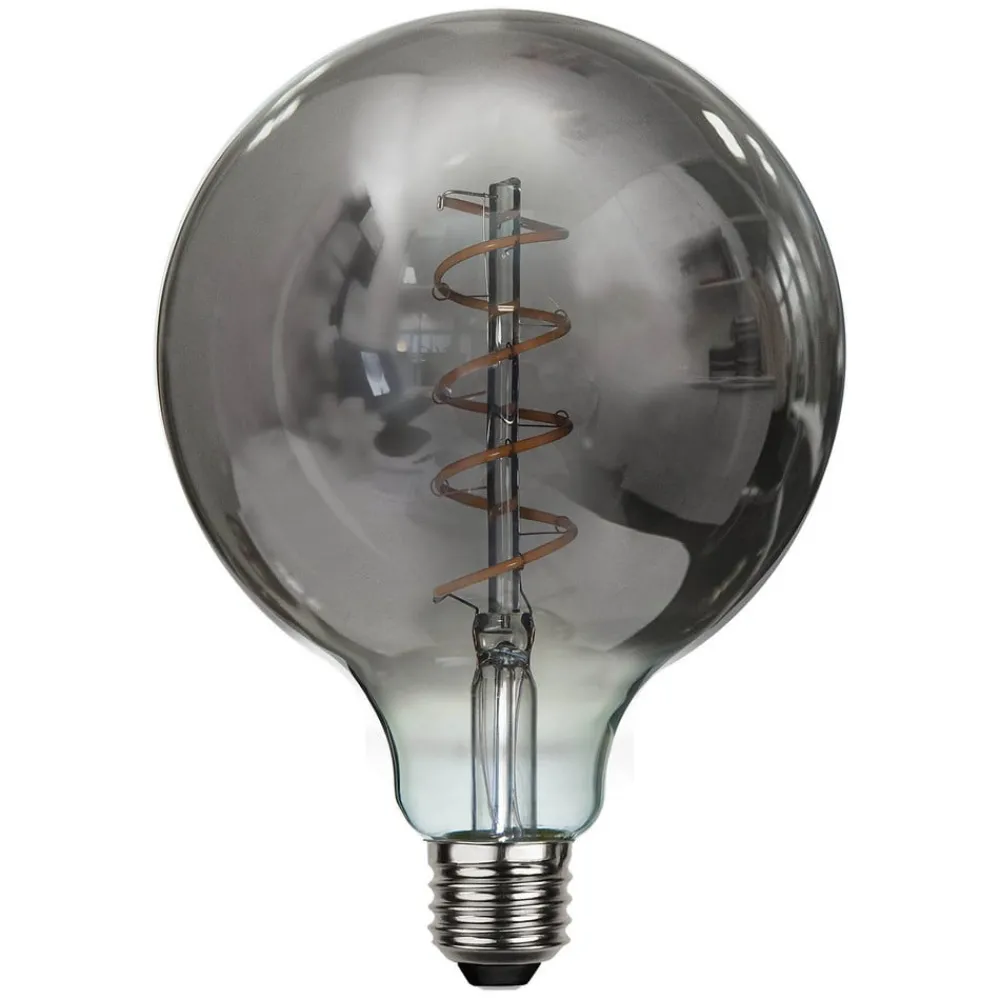 STAR TRADING Dæmpbar Led-Pære|Filament Pære > LED-globepære E27 2 W G125 Decoled Spiral Smoke