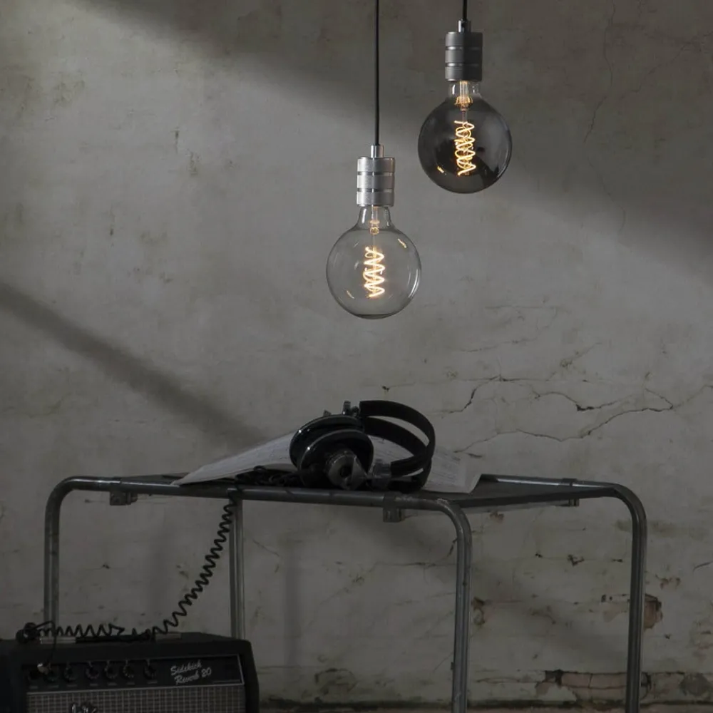 STAR TRADING Dæmpbar Led-Pære|Filament Pære > LED-globepære E27 2 W G125 Decoled Spiral Smoke