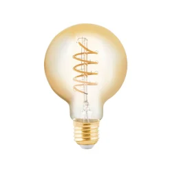 EGLO Filament Pære|Led Pærer > LED-globepære E27 4W ravfarvet Ø 8 cm