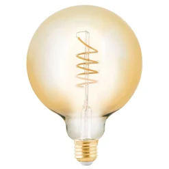 Dæmpbar Led-Pære|Led Pærer ^ EGLO LED-globepære E27 4W ravfarvet Ø 12,5 cm