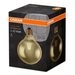 Filament Pære ^ OSRAM LED globepære Gold E27 2,5W varmhvid 220 lumen