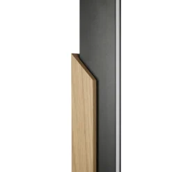Gulvlamper ^ Brilliant LED-gulvlampe Arcus, sort/brun, højde 126 cm, metal/træ