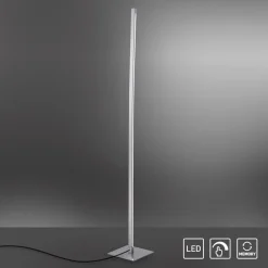 Gang|Gulvlamper ^ JUST LIGHT. GmbH LED-gulvlampe Bella, lige, firkantet base, stål