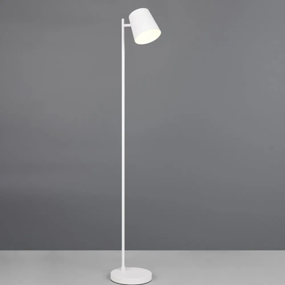 Gulvlamper|Gulvlamper ^ Reality Leuchten LED-gulvlampe Blake, hvid mat, metal, dæmpbar