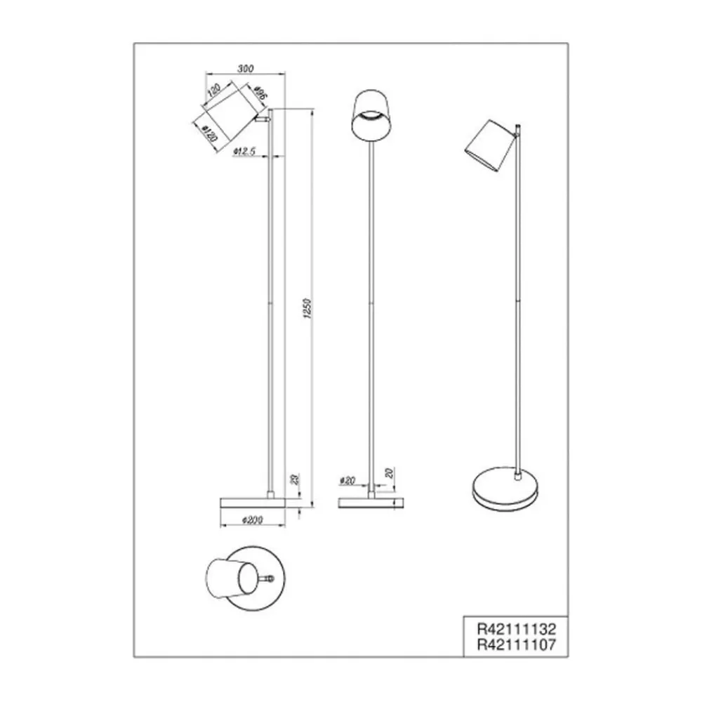 Gulvlamper|Gulvlamper ^ Reality Leuchten LED-gulvlampe Blake, hvid mat, metal, dæmpbar