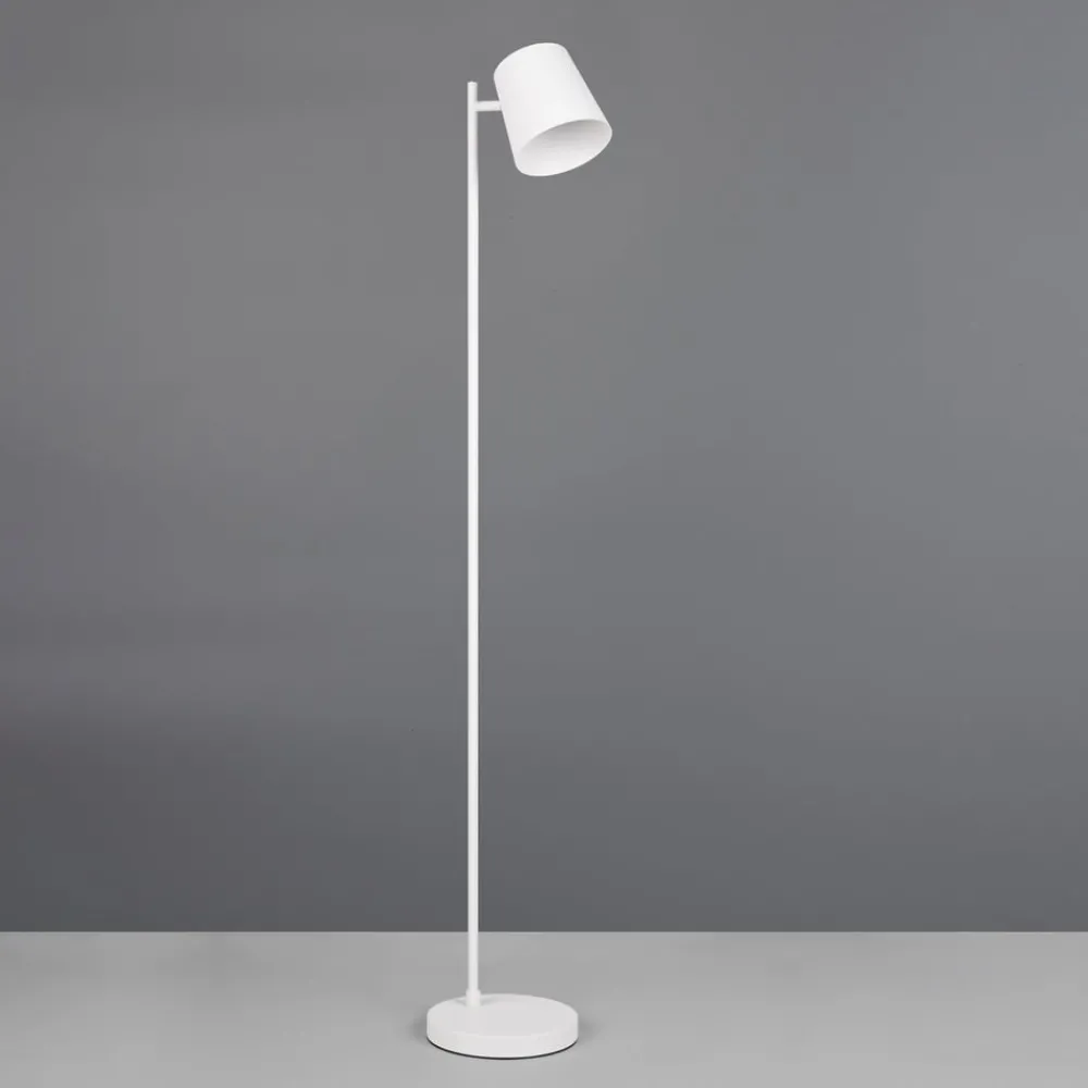 Gulvlamper|Gulvlamper ^ Reality Leuchten LED-gulvlampe Blake, hvid mat, metal, dæmpbar