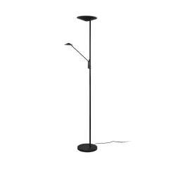 Gulvlamper|Gulvlamper ^ Trio Lighting LED-gulvlampe Brantford læselampe sort mat