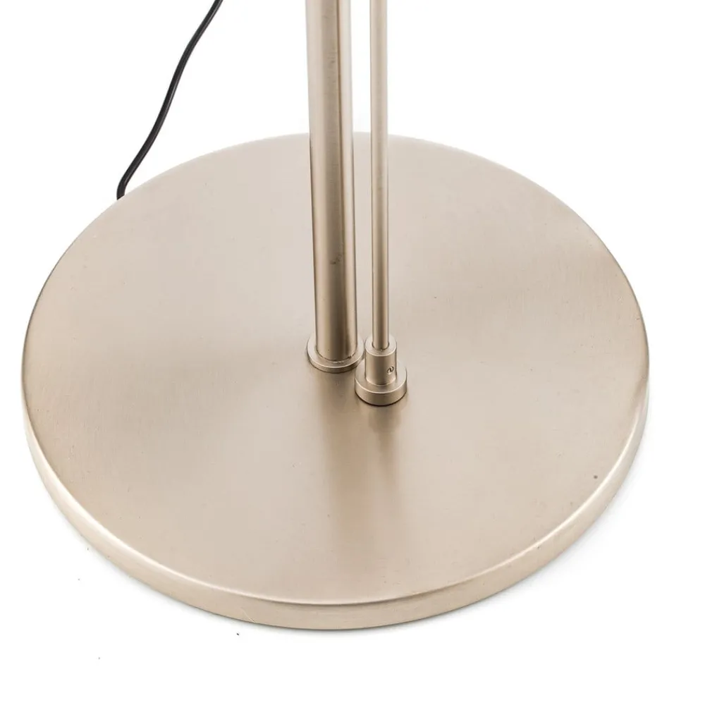 Gulvlamper|Gulvlamper ^ Knapstein LED-gulvlampe Carl, nikkelfarvet, justerbar, dæmpbar