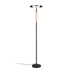 Trio Lighting Gulvlamper > LED-gulvlampe Celeste krom/træ 160 cm glas/metal Touchdim