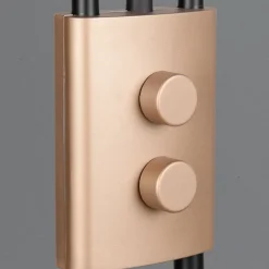 Gulvlamper|Gulvlamper ^ Trio Lighting LED-gulvlampe Chris, kaffe, metal, læselampe, dæmper