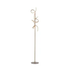 JUST LIGHT. GmbH Gulvlamper|Gulvlamper > LED-gulvlampe Curls, messing, metal, 156 cm høj, dæmpbar