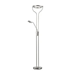 FISCHER & HONSEL Gulvlamper|Gulvlamper > LED-gulvlampe Davos, nikkelfarvet, højde 180 cm, 2 lyskilder, CCT