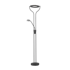 FISCHER & HONSEL Gulvlamper|Gulvlamper > LED-gulvlampe Davos, sort, højde 180 cm, 2 lyskilder, CCT