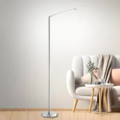 JUST LIGHT. GmbH Arbejdsrum/Kontor|Gulvlamper > LED-gulvlampe Dawda med lysdæmper, stål