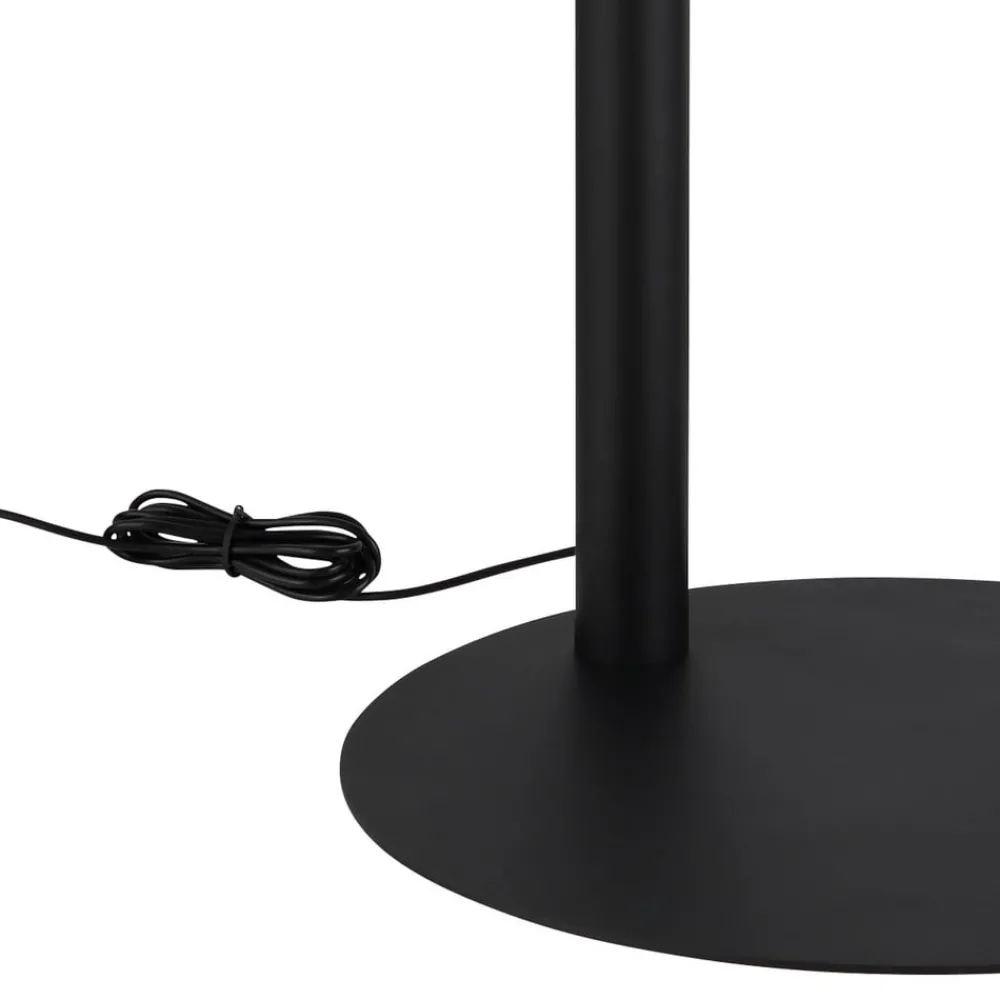 Gulvlamper|Gulvlamper ^ Globo LED-gulvlampe Della, højde 190 cm, sort/mørkegrå, 3 lyskilder.
