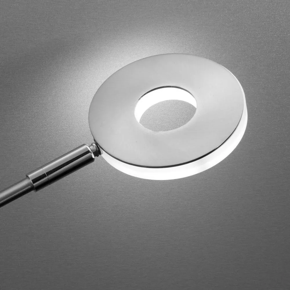 FISCHER & HONSEL Gulvlamper|Gulvlamper > LED-gulvlampe Dent, CCT, enkeltlys, nikkel