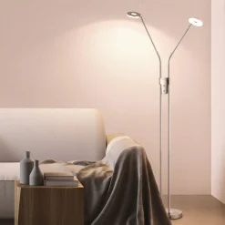 FISCHER & HONSEL Gulvlamper|Gulvlamper > LED-gulvlampe Dent, CCT, to lys, nikkel