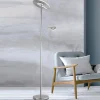 FISCHER & HONSEL Gang|Gulvlamper > LED-gulvlampe Dent, nikkelfarvet, 180 cm, CCT, 2 lyskilder