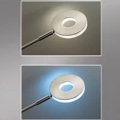 FISCHER & HONSEL Gang|Gulvlamper > LED-gulvlampe Dent, nikkelfarvet, 180 cm, CCT, 2 lyskilder