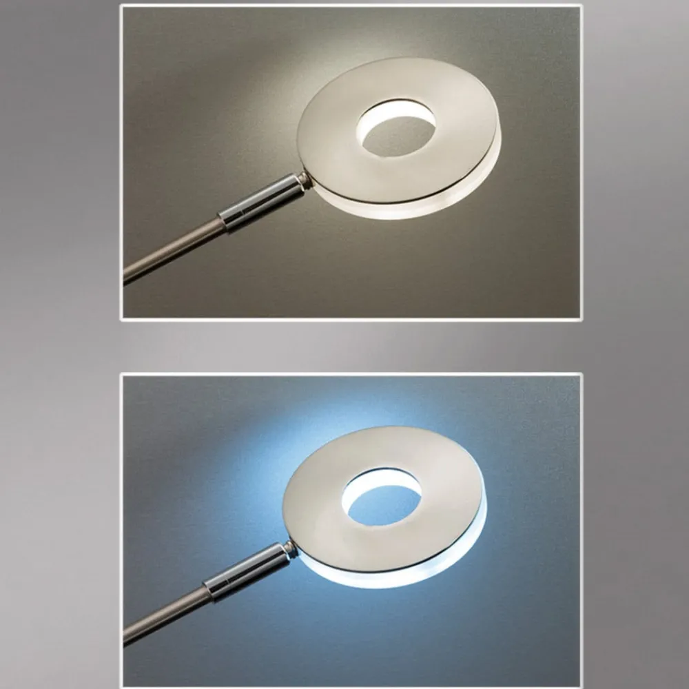 FISCHER & HONSEL Gang|Gulvlamper > LED-gulvlampe Dent, nikkelfarvet, 180 cm, CCT, 2 lyskilder