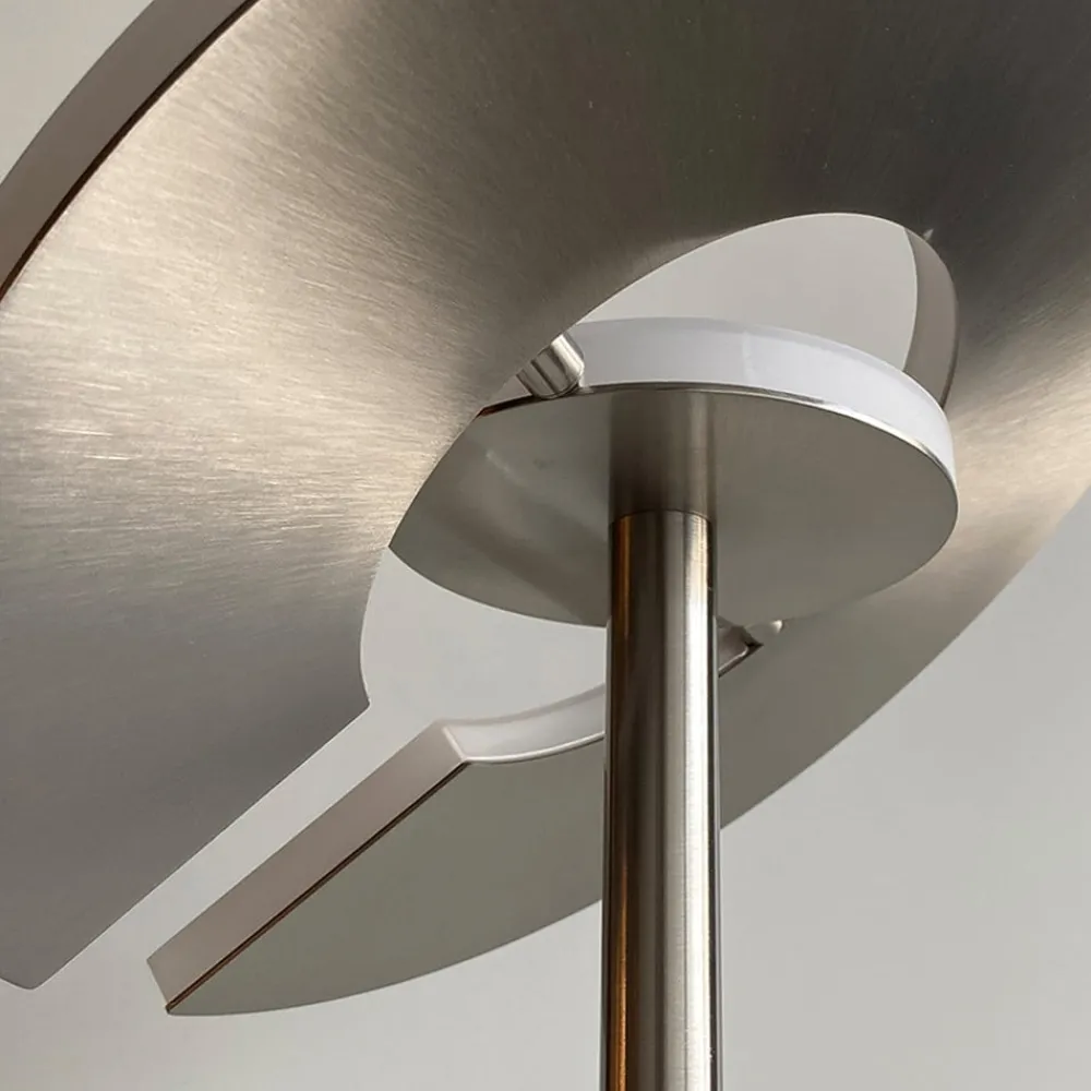 FISCHER & HONSEL Gang|Gulvlamper > LED-gulvlampe Dent, nikkelfarvet, 180 cm, CCT, 2 lyskilder