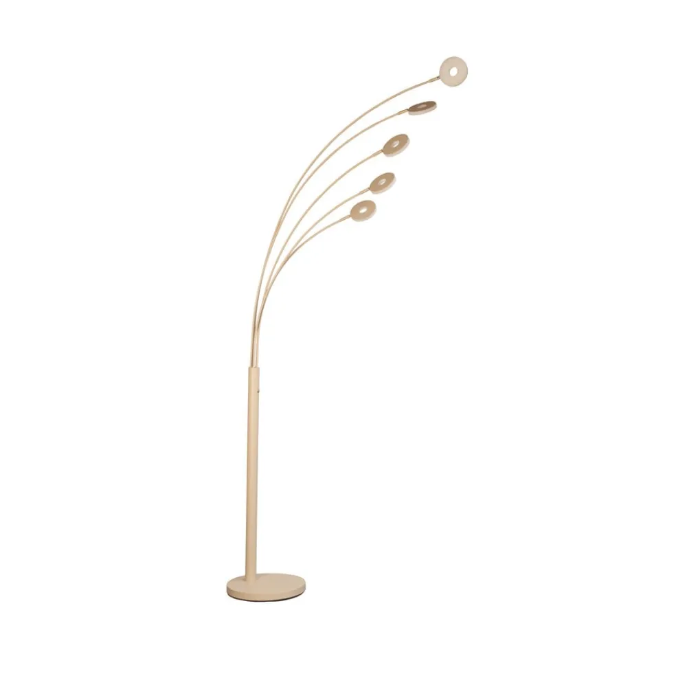 FISCHER & HONSEL Gulvlamper > LED-gulvlampe Dent, sandfarvet Højde 225 cm, CCT, 5 lyskilder.