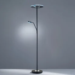 FISCHER & HONSEL Gang|Gulvlamper > LED-gulvlampe Dent, sort, 180 cm, CCT, 2 lyskilder