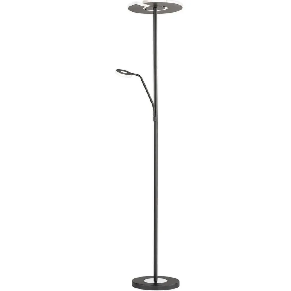FISCHER & HONSEL Gang|Gulvlamper > LED-gulvlampe Dent, sort, 180 cm, CCT, 2 lyskilder