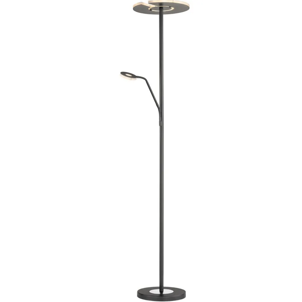 FISCHER & HONSEL Gang|Gulvlamper > LED-gulvlampe Dent, sort, 180 cm, CCT, 2 lyskilder