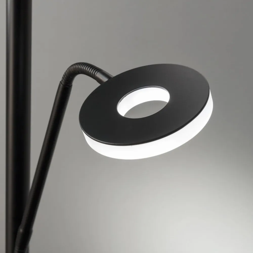 FISCHER & HONSEL Gang|Gulvlamper > LED-gulvlampe Dent, sort, 180 cm, CCT, 2 lyskilder
