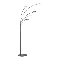 FISCHER & HONSEL Gulvlamper|Gulvlamper > LED-gulvlampe Dent, sort, 225 cm, metal, CCT, 5 lyskilder.