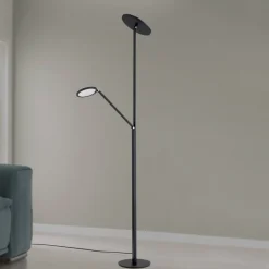 ORION Gulvlamper|Gulvlamper > LED-gulvlampe Fati, højde 181 cm, aluminium, læselampe, dæmper, CCT