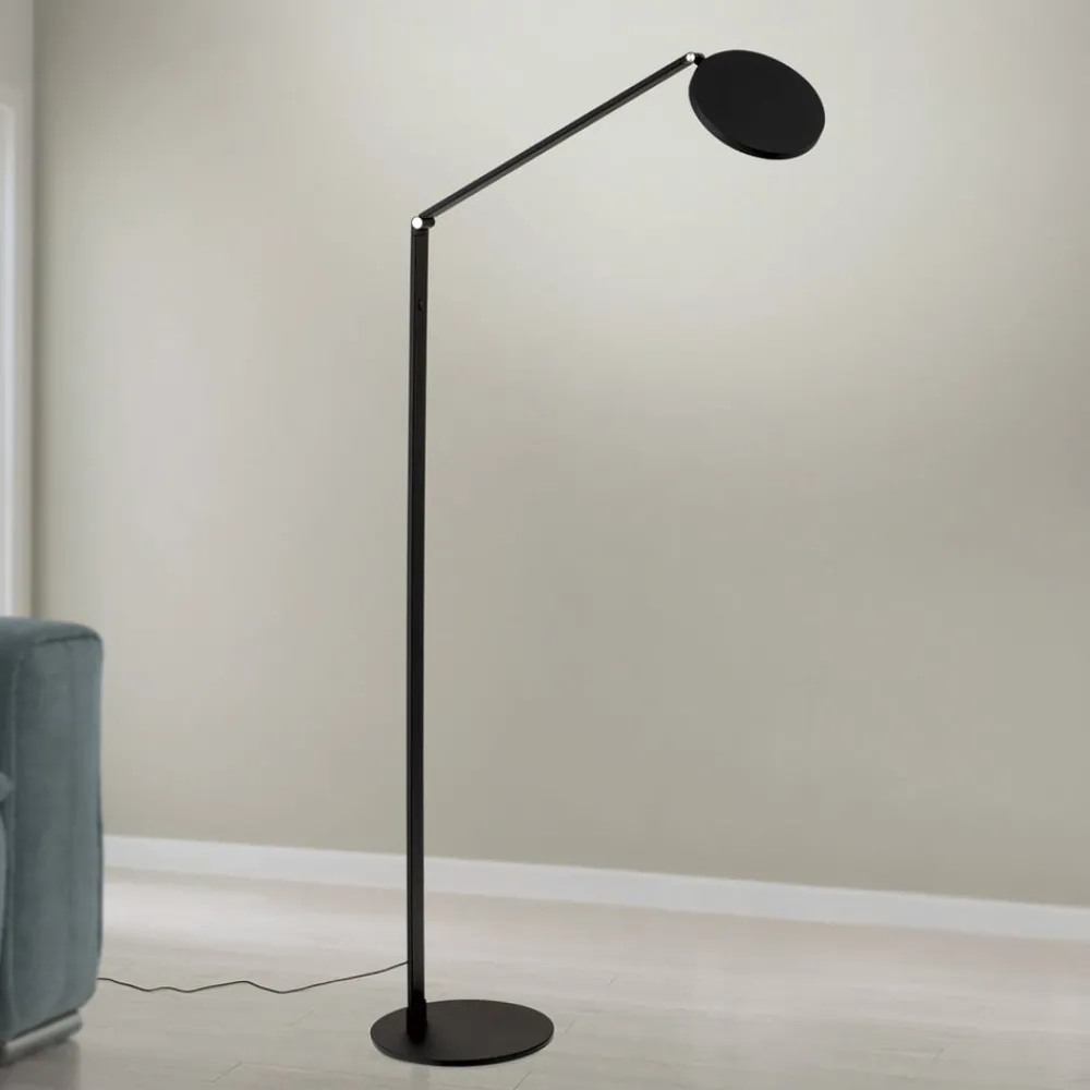 ORION Gulvlamper|Gulvlamper > LED-gulvlampe Fati, højde 136 cm, sort, aluminium, dæmper