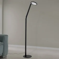 ORION Gulvlamper|Gulvlamper > LED-gulvlampe Fati, højde 136 cm, sort, aluminium, dæmper