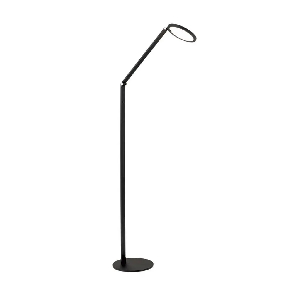 ORION Gulvlamper|Gulvlamper > LED-gulvlampe Fati, højde 136 cm, sort, aluminium, dæmper