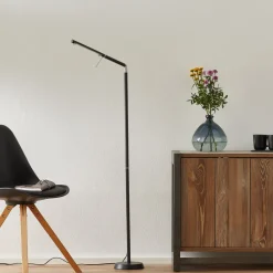 Trio Lighting Gulvlamper > LED-gulvlampe Filigran, sort, dæmpbar, justerbar