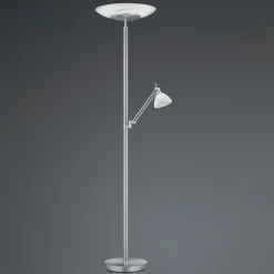 HELL Arbejdsrum/Kontor|Gulvlamper > LED-gulvlampe Findus, 2 lyskilder, nikkel
