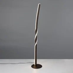 Reality Leuchten Gulvlamper|Gulvlamper > LED-gulvlampe Ginko, sort mat, metal, højde 110 cm